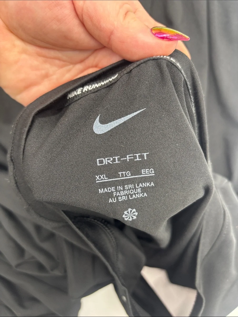 Nike Dri-FIT Swift Element UV Crew Running Top in Black